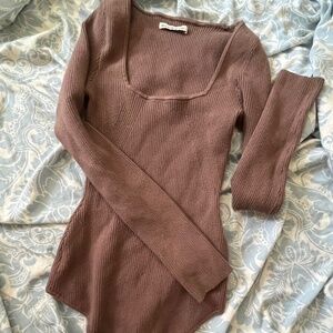 Women's brown/pink bodysuit